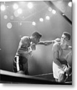 Cassius Clay Snarling At Floyd Patterson Metal Print