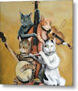 Cat Quartet Metal Print