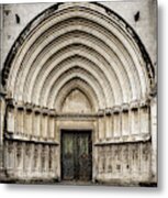 Cathedral Of Girona Portico Metal Print