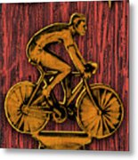 Champion Bicycling Trophy Metal Poster