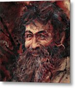 Charles Manson Portrait Dry Blood Metal Print