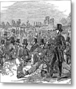 Chartist Agitation, The Police Force Metal Print