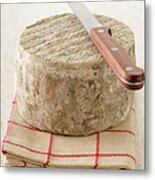 Cheese With A Knife Metal Print