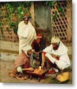 Playing Chess In Algiers Metal Print