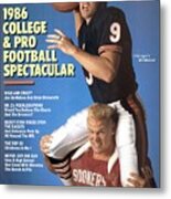 Chicago Bears Qb Jim Mcmahon And Oklahoma University Brian Sports Illustrated Cover Metal Print