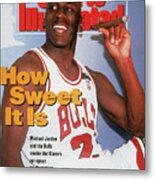 Chicago Bulls Michael Jordan, 1992 Nba Finals Sports Illustrated Cover Metal Print