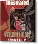 Chicago Bulls Michael Jordan, 1998 Nba Champions Sports Illustrated Cover Metal Print