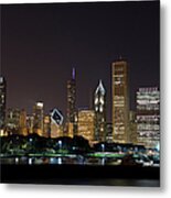 Chicago Skyline - Skyscrapers In The Metal Print