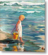 Child At The Shore Metal Print