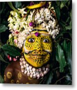 Child Tribal Portraiture 2 Metal Print