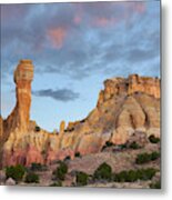 Chimney Rock Dawn, Ghost Ranch, New Mexico Metal Print