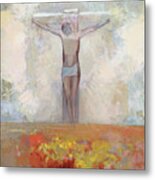 Christ En Croix Metal Print