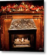 Christmas Fireplace Metal Print