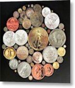 Circle Of Coins Metal Print