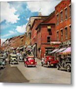 City - Brattleboro Vt - No Parking On Main St 1941 Metal Print