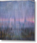 City In Abstract Metal Print
