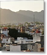 City Skyline Of Udaipur,rajasthan,india Metal Print