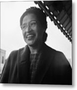 Civil Rights Leader Rosa Parks Smiling Metal Print