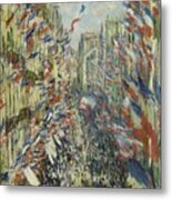Claude Monet La Rue Montorgueil A Paris. Fete Du 30 Juin 1878. Date/period 1878. Painting. Metal Print