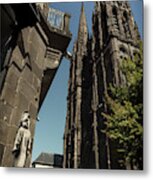 Clermont-ferrand Cathedral And Poster Art Metal Print