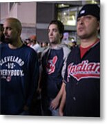 Cleveland Indians Fans Gather To The Metal Print