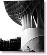 Climbing Over Parasol Metal Print