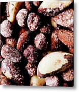 Close Up Of Salted Nuts Metal Print