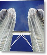 Close-up Of The Petronas Towers Metal Print