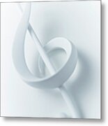 Close Up Of Treble Clef Musical Note On Metal Print