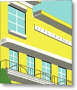 Closeup Of A Building Facade Metal Print