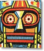 Closeup Of A Robot Face Metal Poster