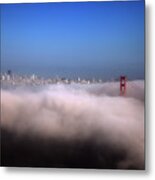 Clouds & Golden Gate Bridge, Ca Metal Print