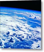 Clouds Over Earth Viewed From A Metal Print