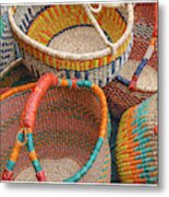 Colorful Baskets From Nurenberg Market Metal Print