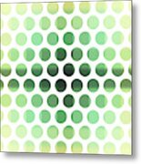Colorful Dots Pattern - Polka Dots - Pattern Design 6 - Cream, Aqua, Teal, Olive, Green Metal Print