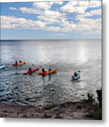 Colorful Kayaks Metal Print