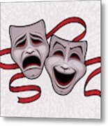 Comedy And Tragedy Theater Masks Metal Print