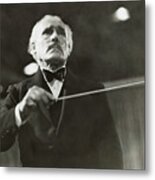 Conductor Arturo Toscanini Directing Metal Print