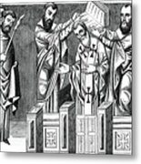 Consecration Of A Bishop, 9th Century Metal Print