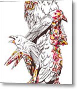 Cool Bird Illustration Metal Print
