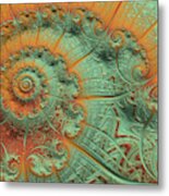 Copper Verdigris Metal Print