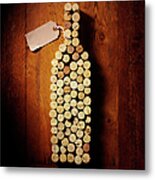 Cork Wine Bottle Metal Print