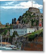 Coufu Island Harbor And Fortress Metal Print