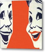 Couple Laughing Metal Poster
