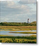 Cove Head Lighthouse Across Wetlands Metal Print