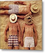 Covered Faces Metal Print