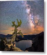 Crater Lake Twisty Tree Metal Print