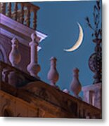 Crescent Moon On The Plaza Metal Print