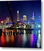 Crooked Lights On The Crooked River Metal Print