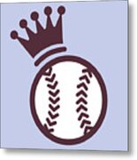 Crown And A Baseball Metal Print